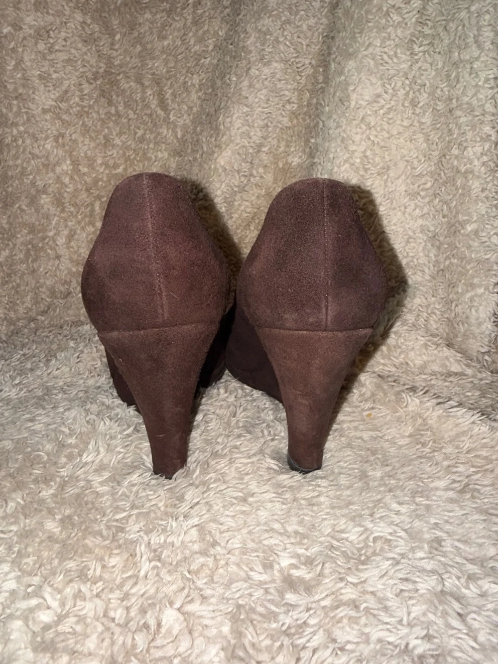 Miu Miu Brown Suede Peep-Toe Heels